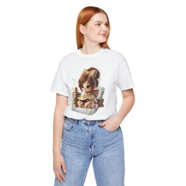 Cozy Reading Girl Book Lover T-Shirt - Solid Colors