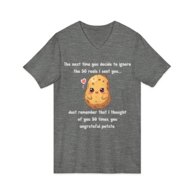 un Grateful Potato V-Neck Tee – Cute Kawaii Thank You Shirt