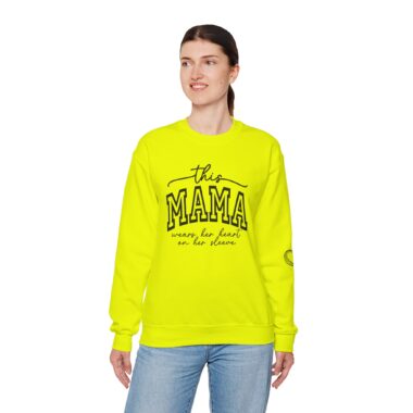 Mama Wears Her Heart On Her Sleeve Sweatshirt