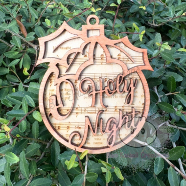Wooden Christmas Ornament (O Holy Night)
